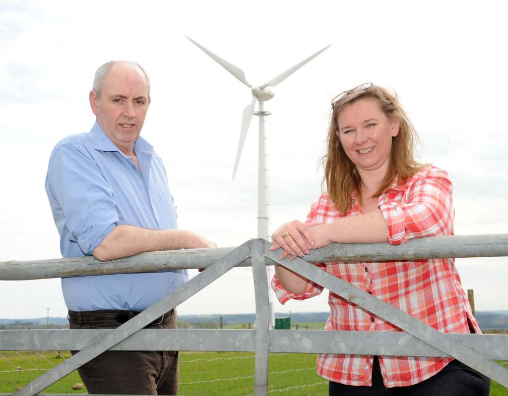 Roger Glennie and Jean Arnott at their farm in Methlick, Aberdeenshire