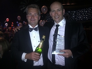 Mark Woodward & Steve Milner accept their Ackril Business Award